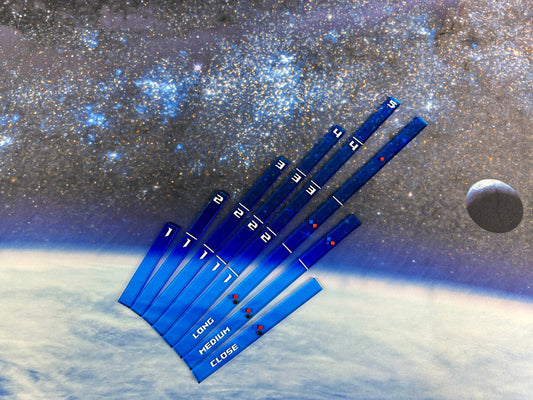 Full Set of simple Rulers: Range and Speed Set