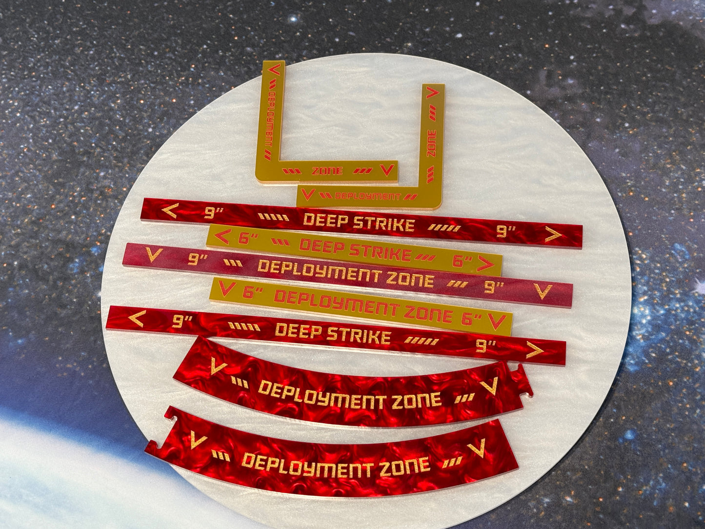 10th Ed. Deployment and Deep Strike Ruler set with Faction Designs