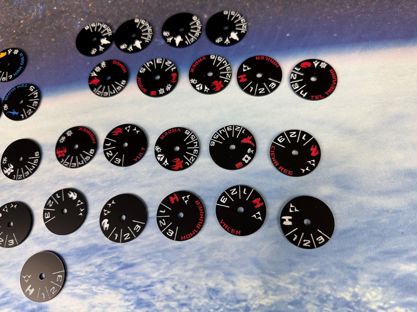 Imperial Acrylic Squadron Tokens for Base Armada and RR