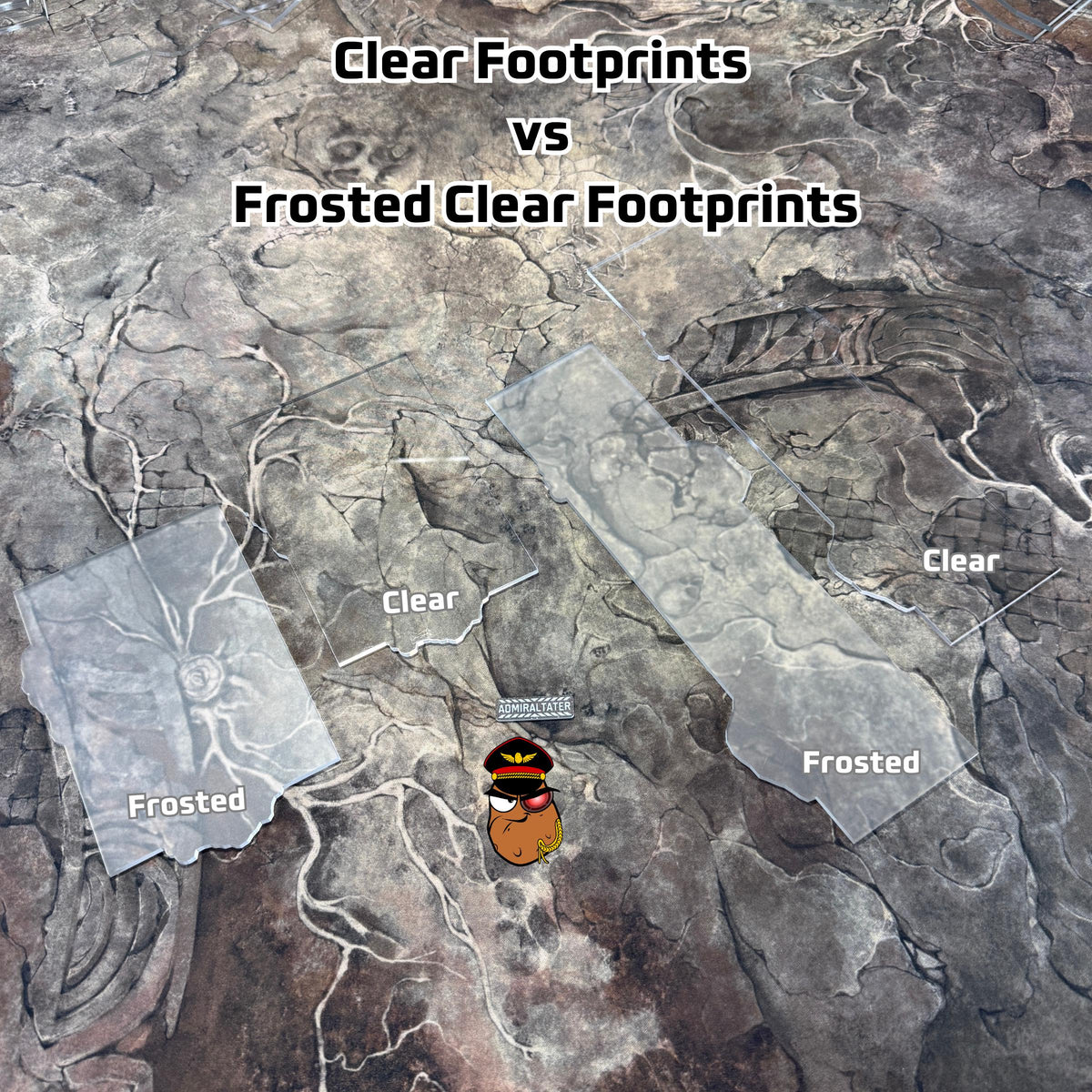 11th Edition Clear Terrain Footprints for Matched Play - Sci-Fi Grimdark Area Cover Layout Bases (Set of 16)