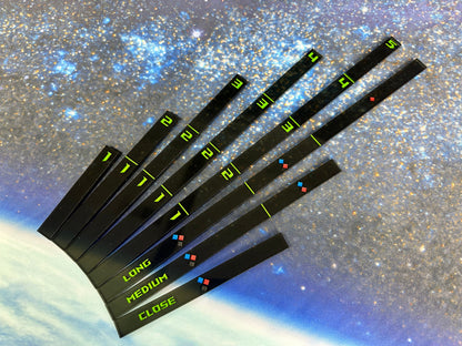 Full Set of simple Rulers: Range and Speed Set