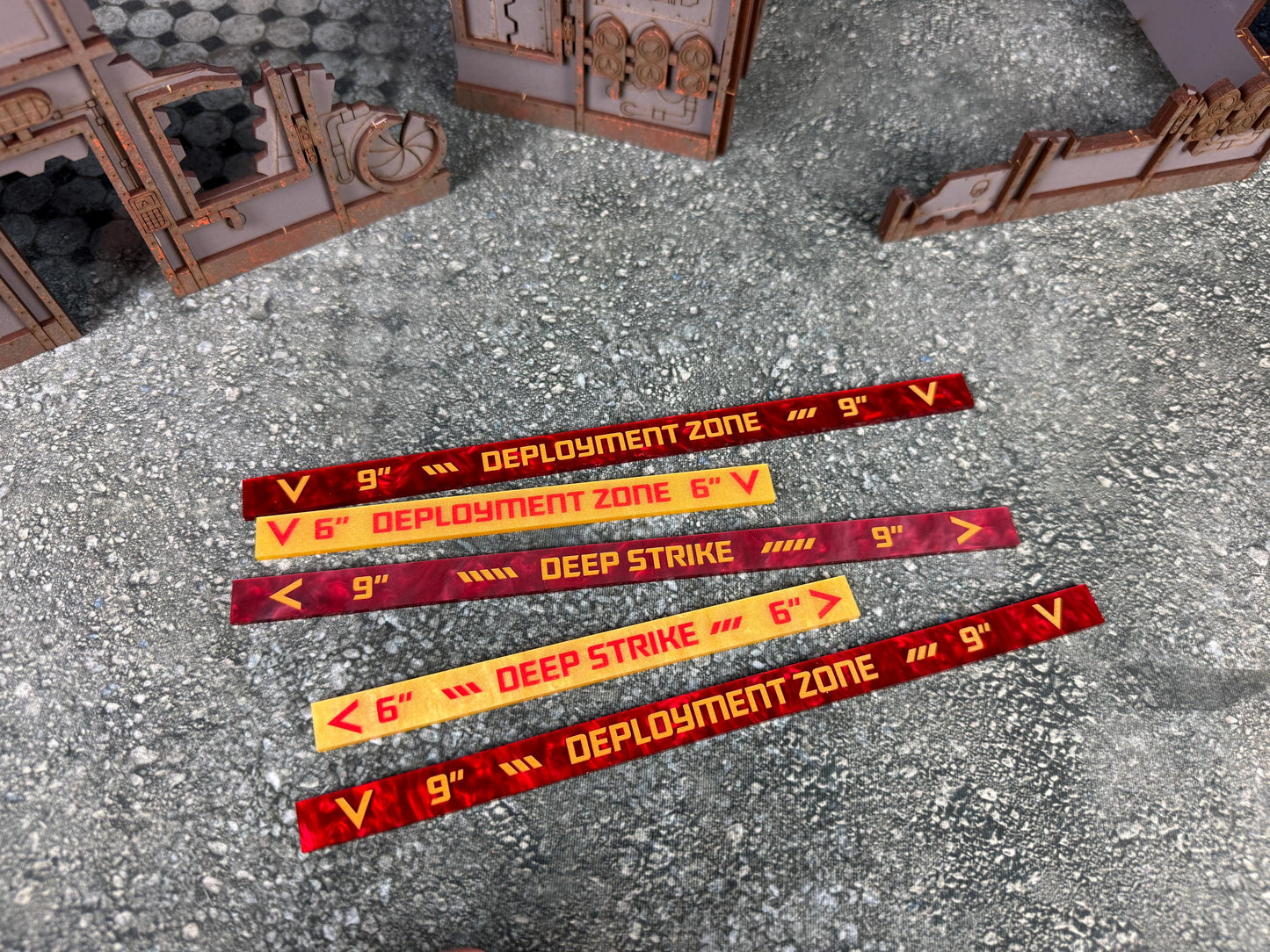 10th Ed. Deployment and Deep Strike Ruler set with Faction Designs
