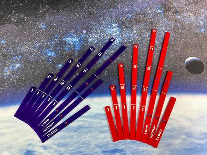 Full Set of simple Rulers: Range and Speed Set