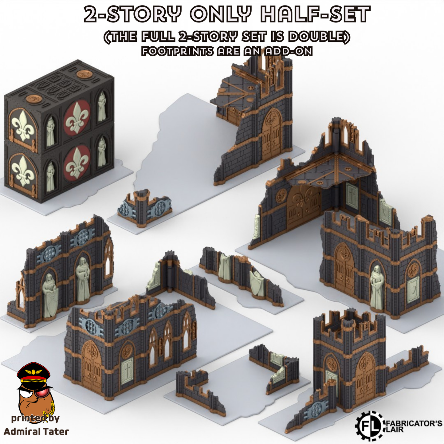 11th Edition Folding Terrain Set - Official Layout compatible- Multiple Themes available