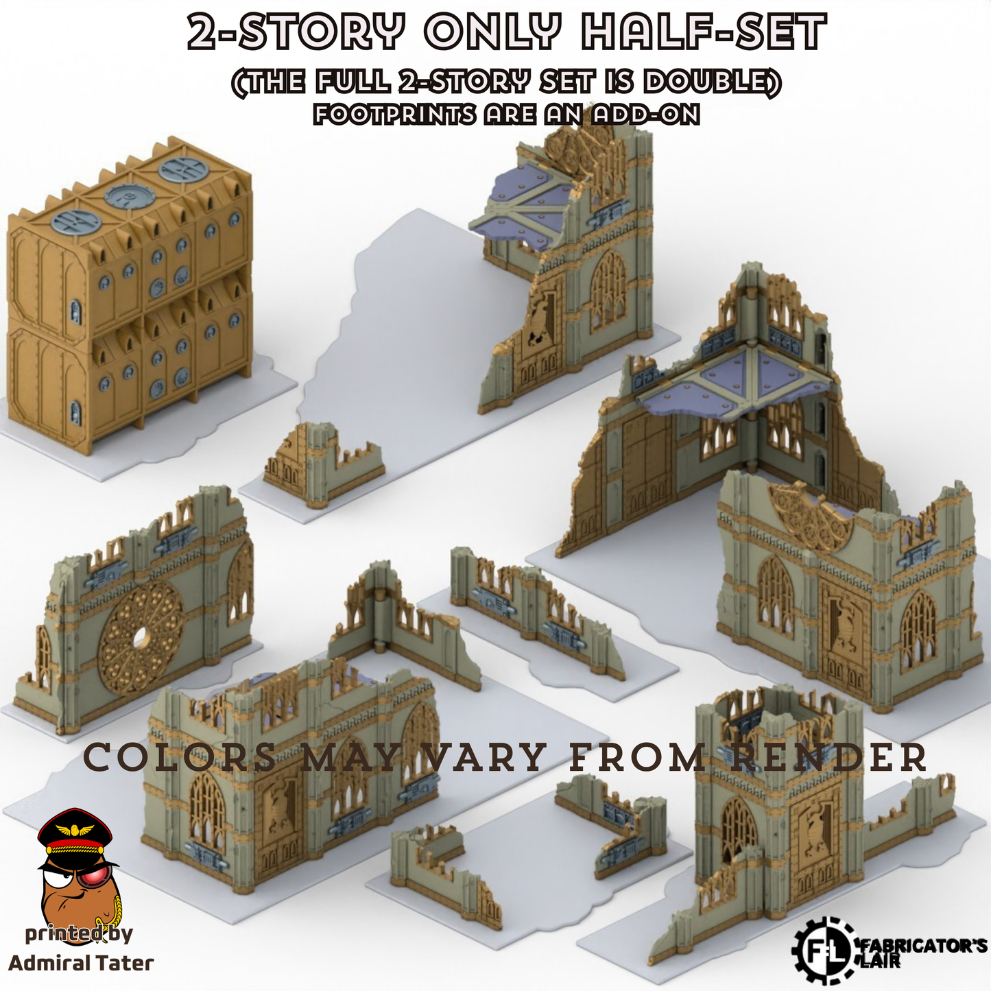 11th Edition Folding Terrain Set - Official Layout compatible- Multiple Themes available