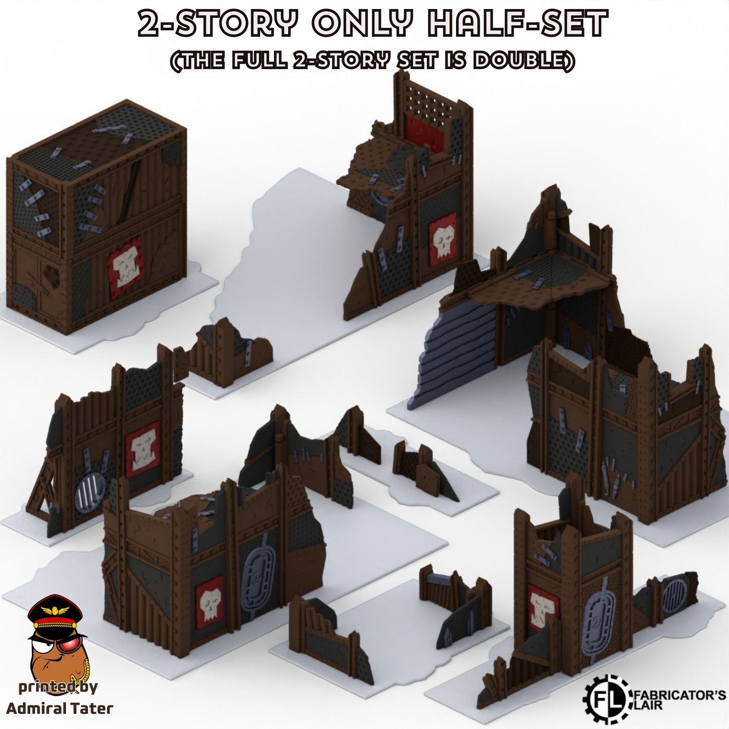 11th Edition Folding Terrain Set - Official Layout compatible- Multiple Themes available