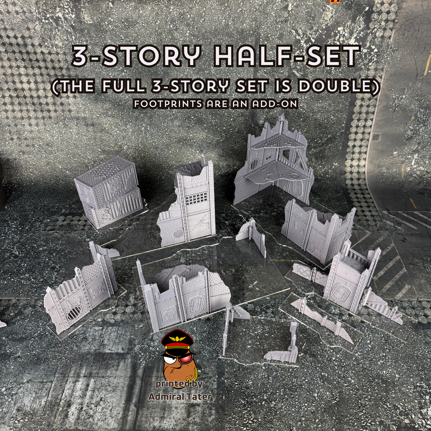 11th Edition Folding Terrain Set - Official Layout compatible- Multiple Themes available