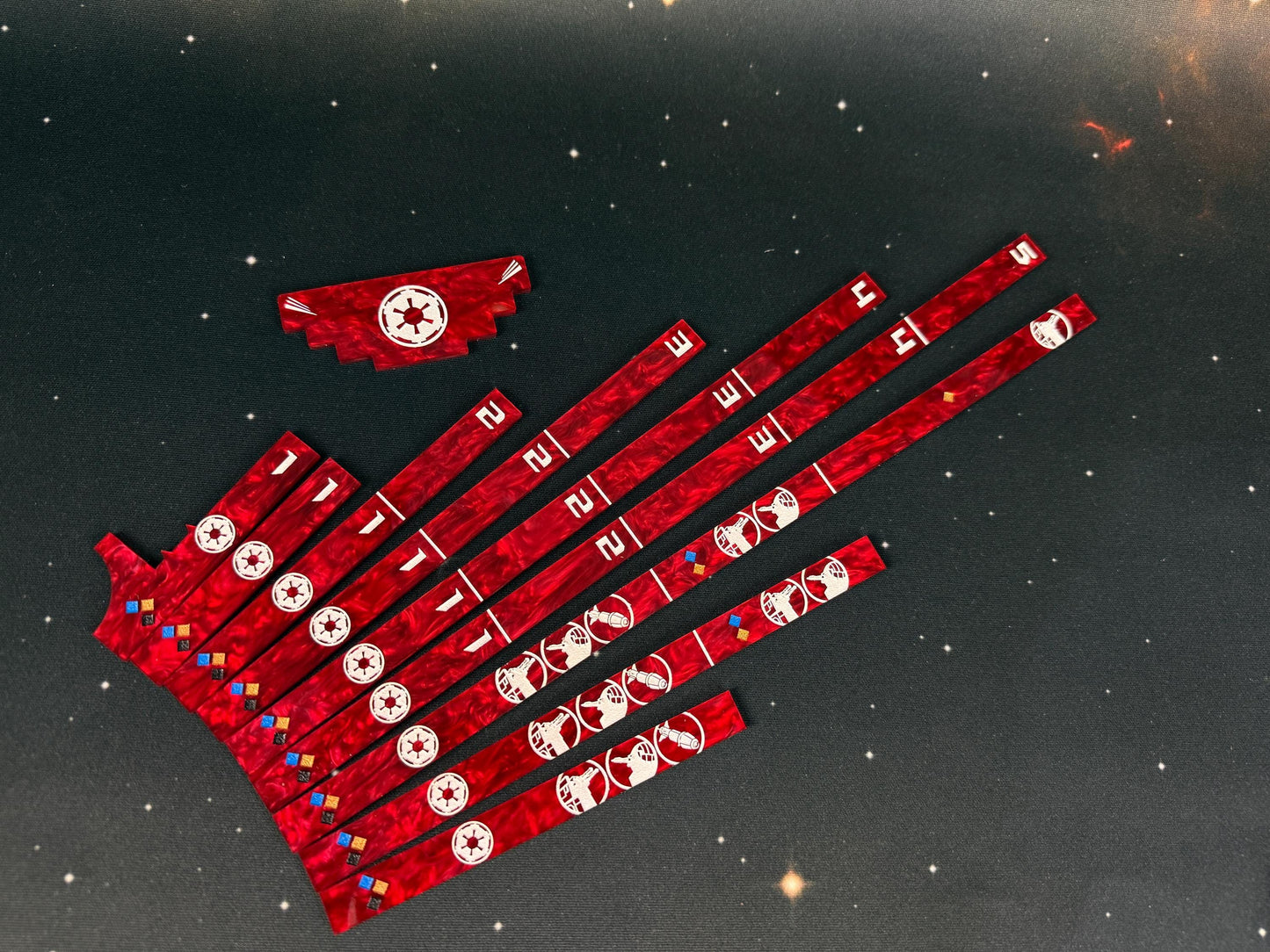 SW Armada Rulers Full set: Laser Cut Acrylic Range and Speed Set