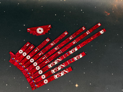 SW Armada Rulers Full set: Laser Cut Acrylic Range and Speed Set