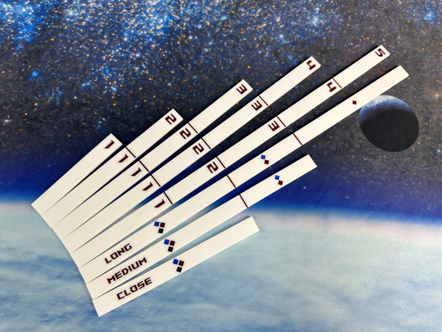 Full Set of simple Rulers: Range and Speed Set