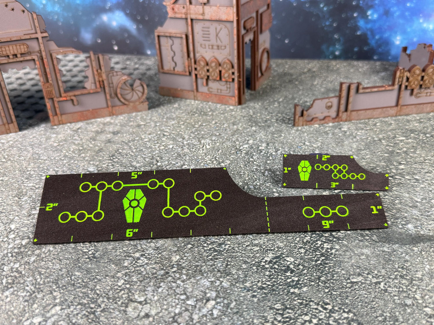 Combat Gauge Set, Movement Gauge Set, Measurement Tool with Faction Designs