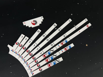 SW Armada Rulers Full set: Laser Cut Acrylic Range and Speed Set
