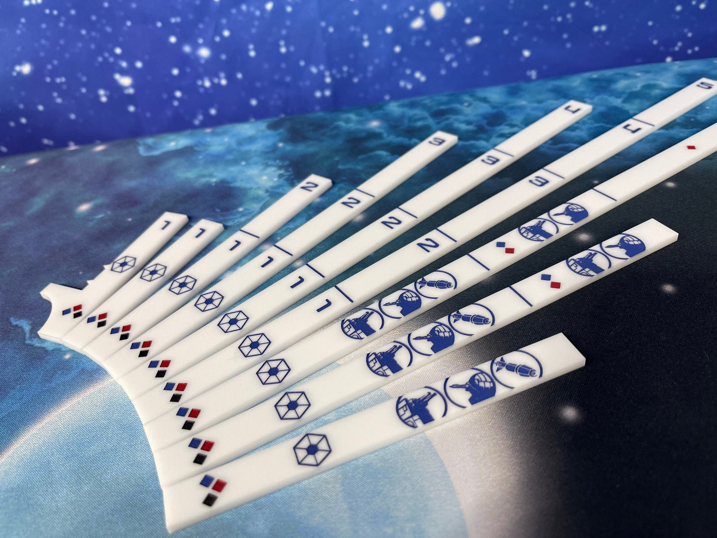 SW Armada Rulers Full set: Laser Cut Acrylic Range and Speed Set
