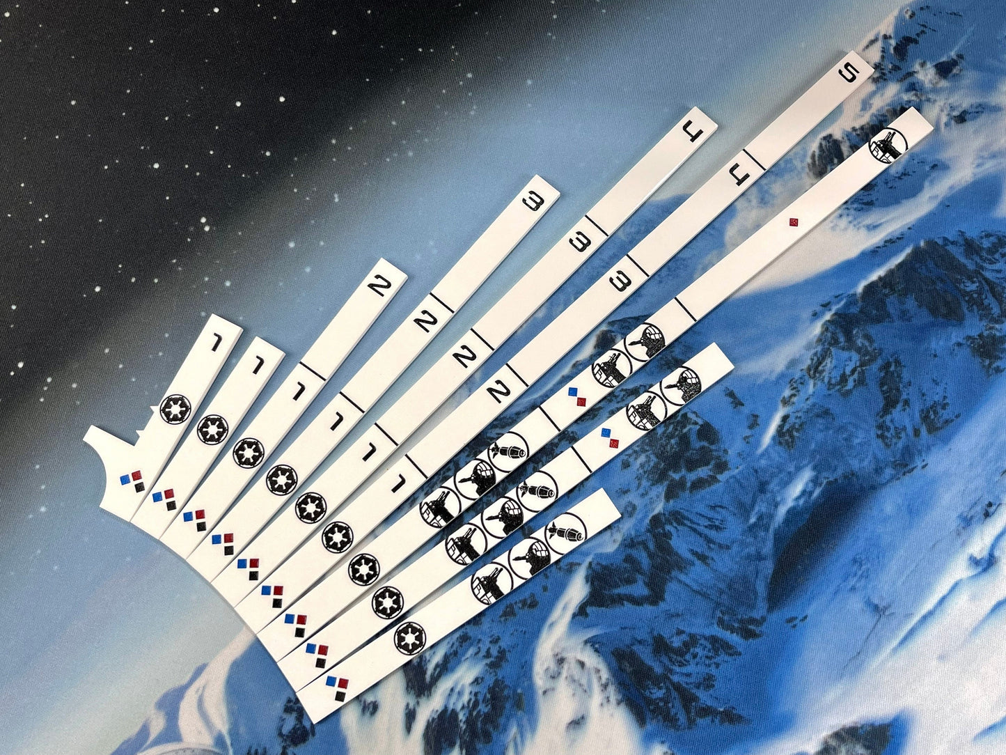 SW Armada Rulers Full set: Laser Cut Acrylic Range and Speed Set