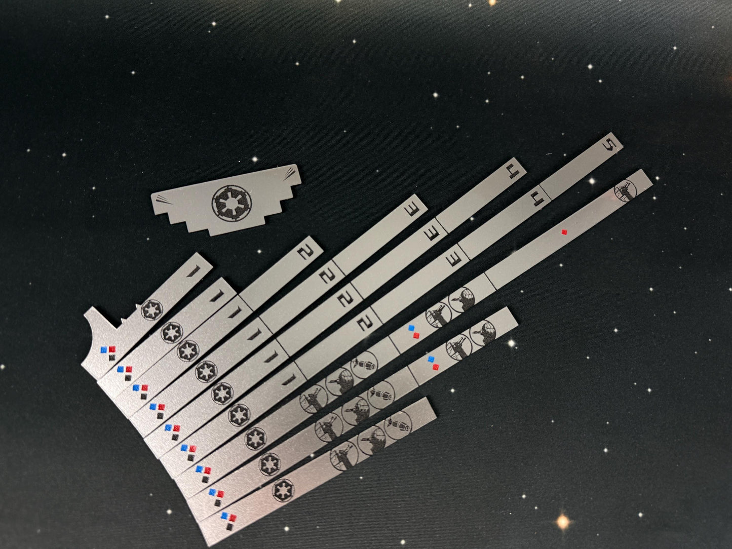 SW Armada Rulers Full set: Laser Cut Acrylic Range and Speed Set