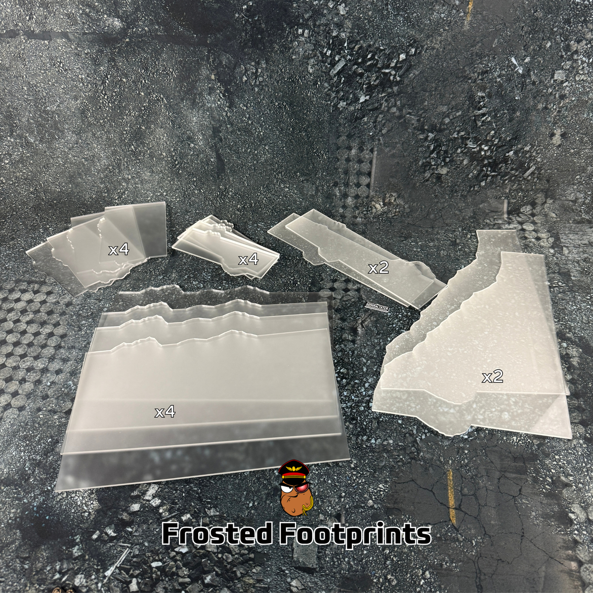11th Edition Acrylic Footprints in Clear or Frosted Acrylic