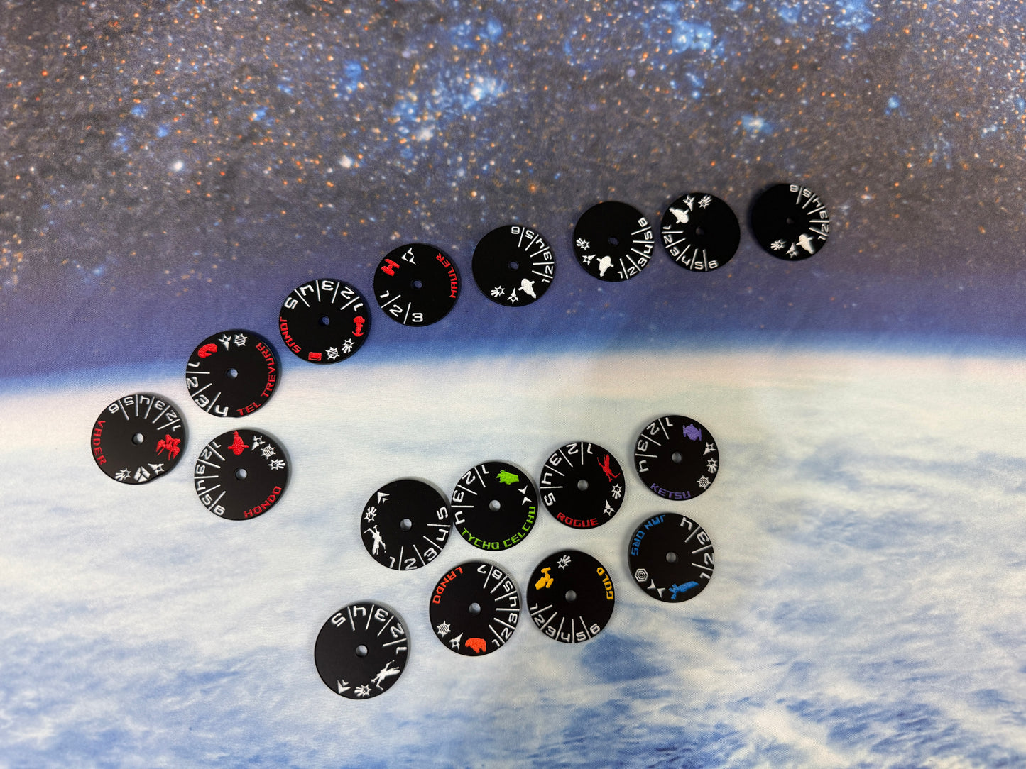 Rebel Acrylic Squadron Tokens for Base Armada and RR