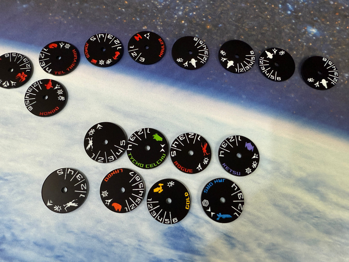 Rebel Acrylic Squadron Tokens for Base Armada and RR