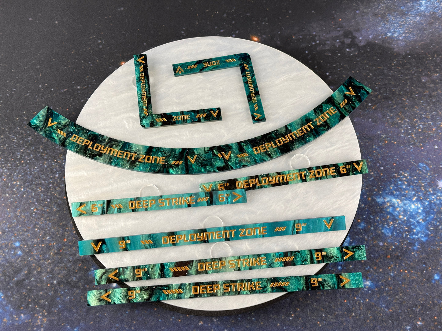 10th Ed. Deployment and Deep Strike Ruler set with Faction Designs