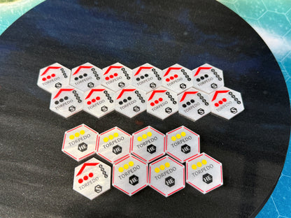 Torpedo Tokens - Double Sided Set of 20