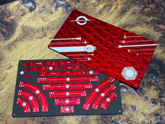 Fighters Clash Pearl Template Tray with ALL-Acrylic Templates for Second Edition