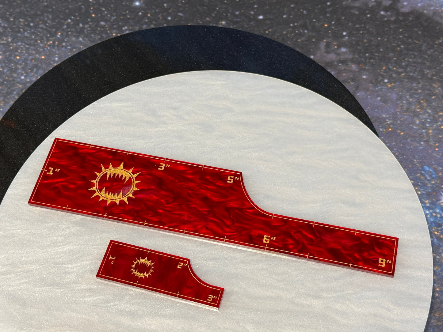 Combat Gauge Set, Movement Gauge Set, Measurement Tool with Faction Designs