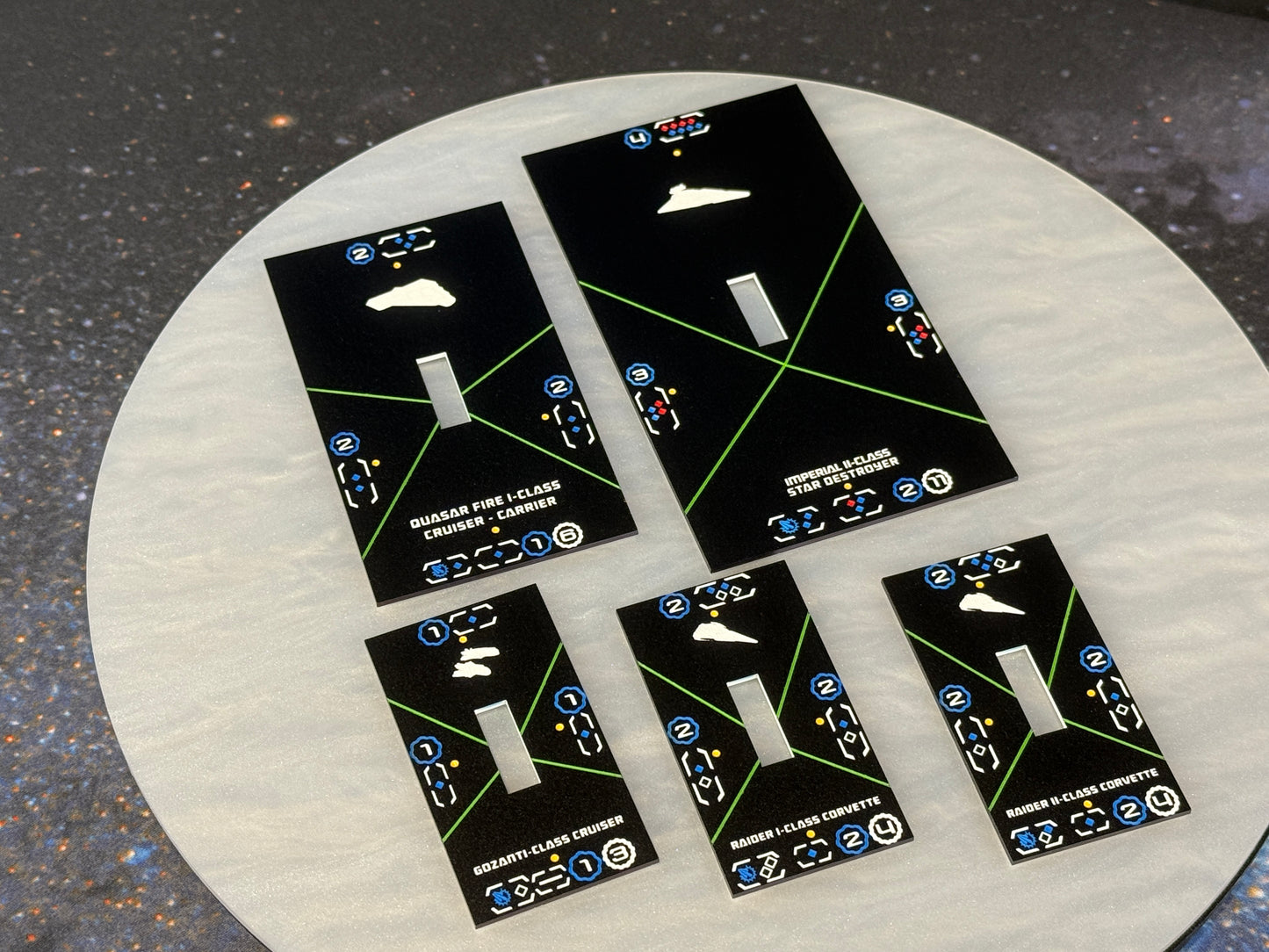 Original Acrylic Armada Ship Tokens