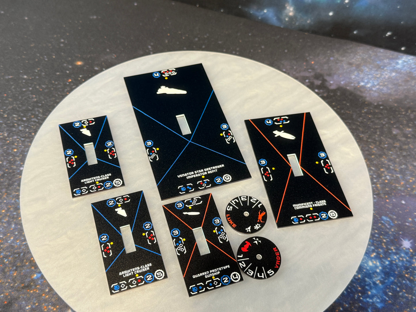 ARC Acrylic Ship Tokens by Admiral Tater
