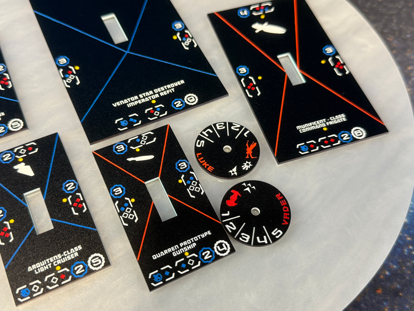 ARC Acrylic Ship Tokens by Admiral Tater