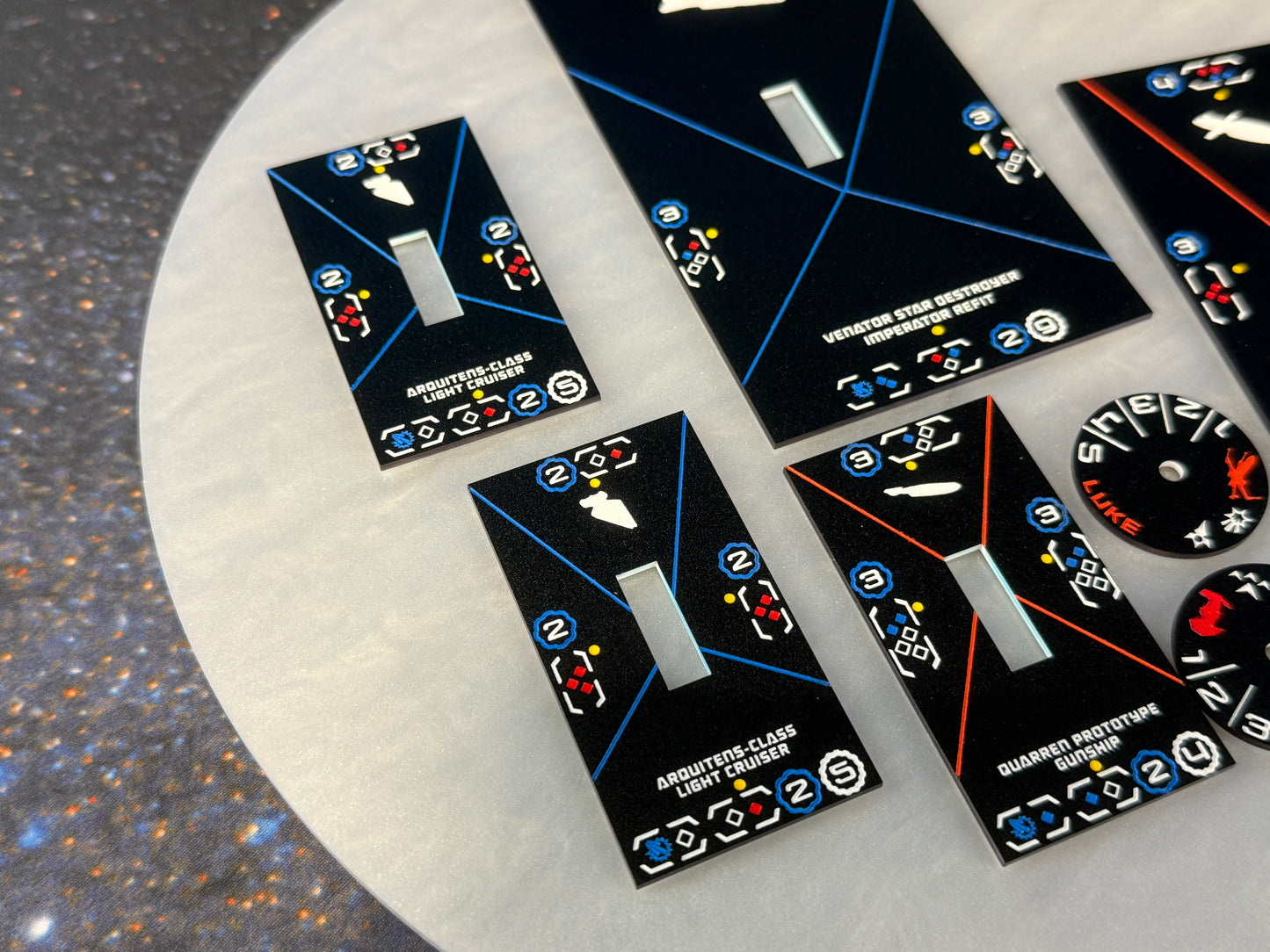 ARC Acrylic Ship Tokens by Admiral Tater
