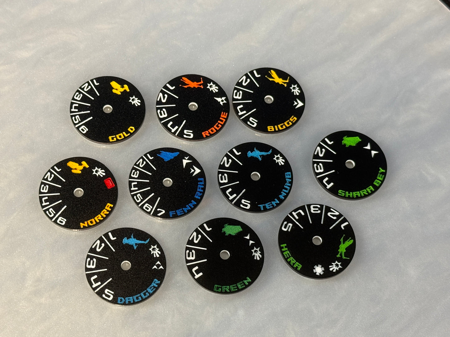 Nexus (Rebel, Empire, CIS, GAR) Acrylic Squadron Tokens