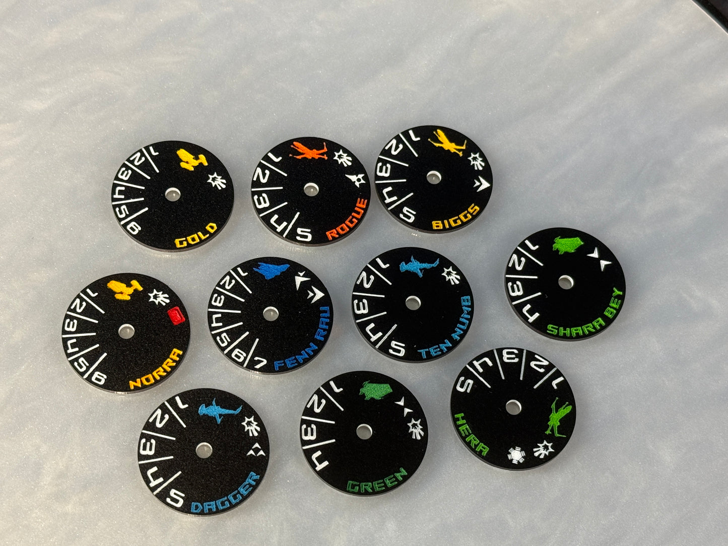 Rebel Acrylic Squadron Tokens for Base Armada and RR