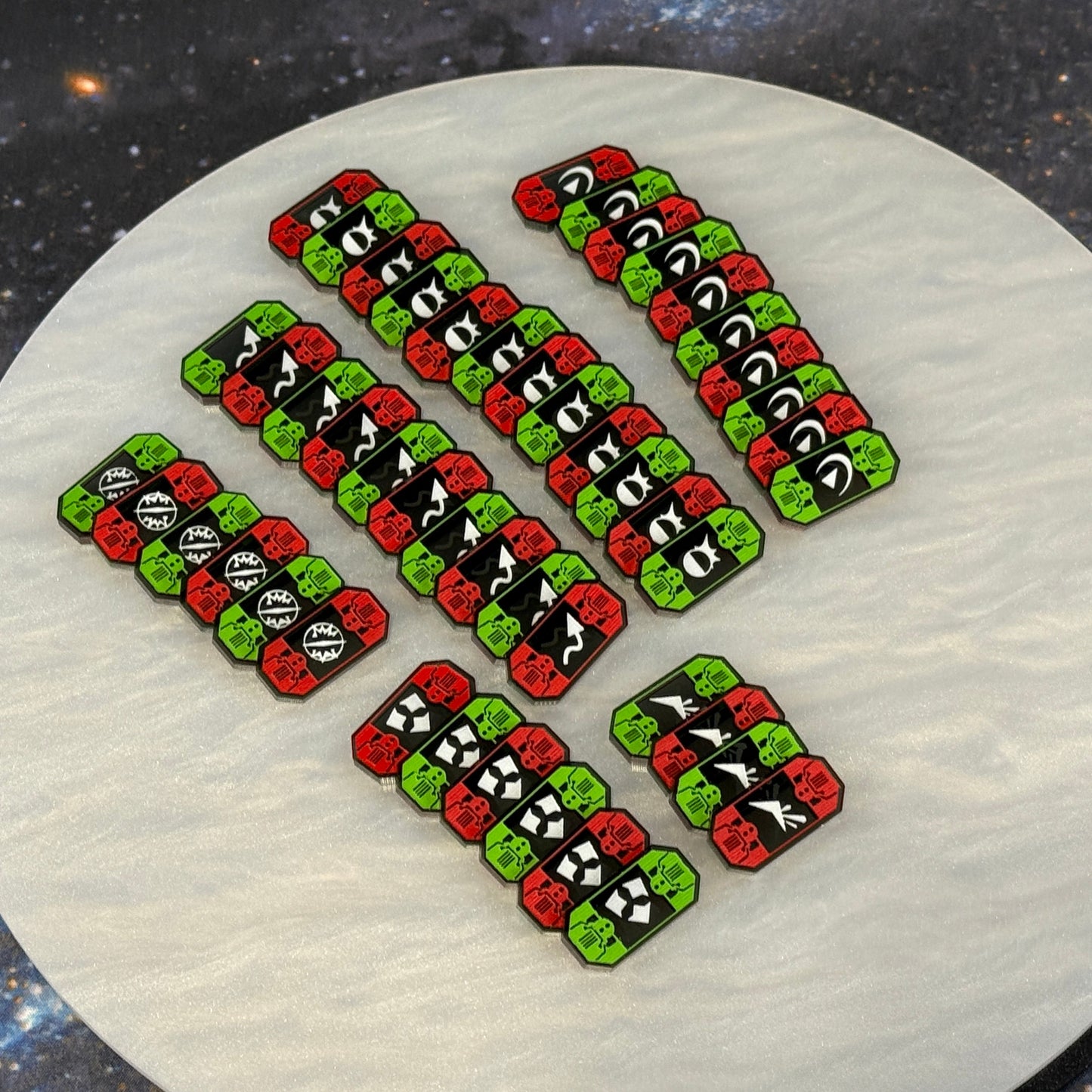 Defense Tokens with Generic Side Design