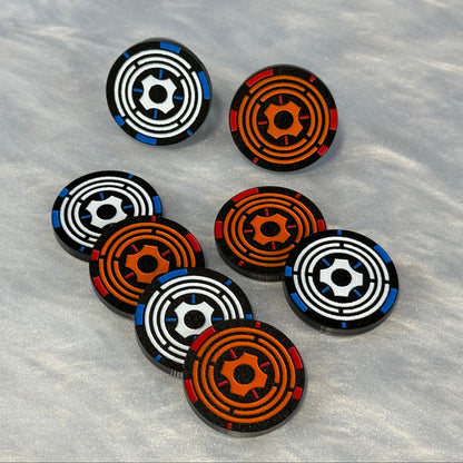 Asset/Advantage Tokens - set of 8