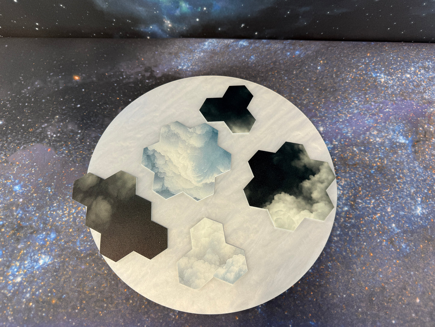 Premium thin Printed double-sided Acrylic Cloud Set