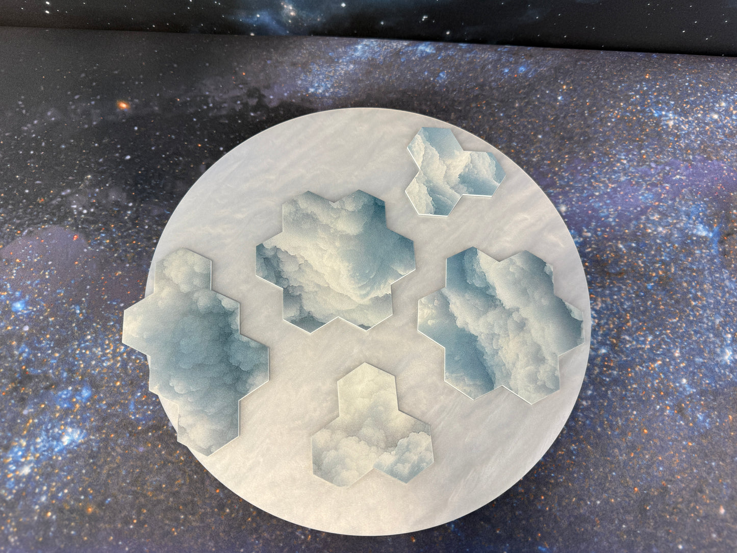 Premium thin Printed double-sided Acrylic Cloud Set