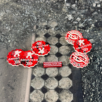 11th Edition Hidden 28mm acrylic tokens - Set of 6