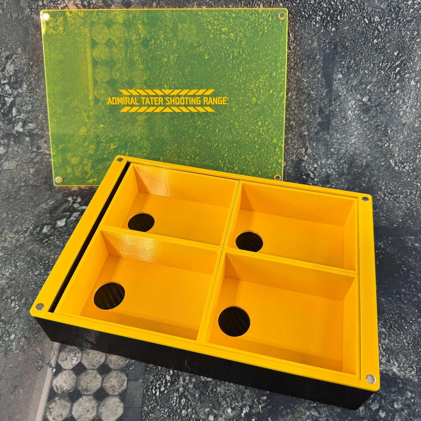 Tater Shooting Range Dice Tray and Card Storage