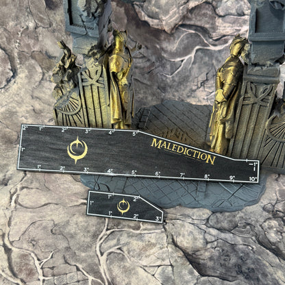 Officially Licensed Malediction Rulers | double-sided acrylic rulers 10" and 3"