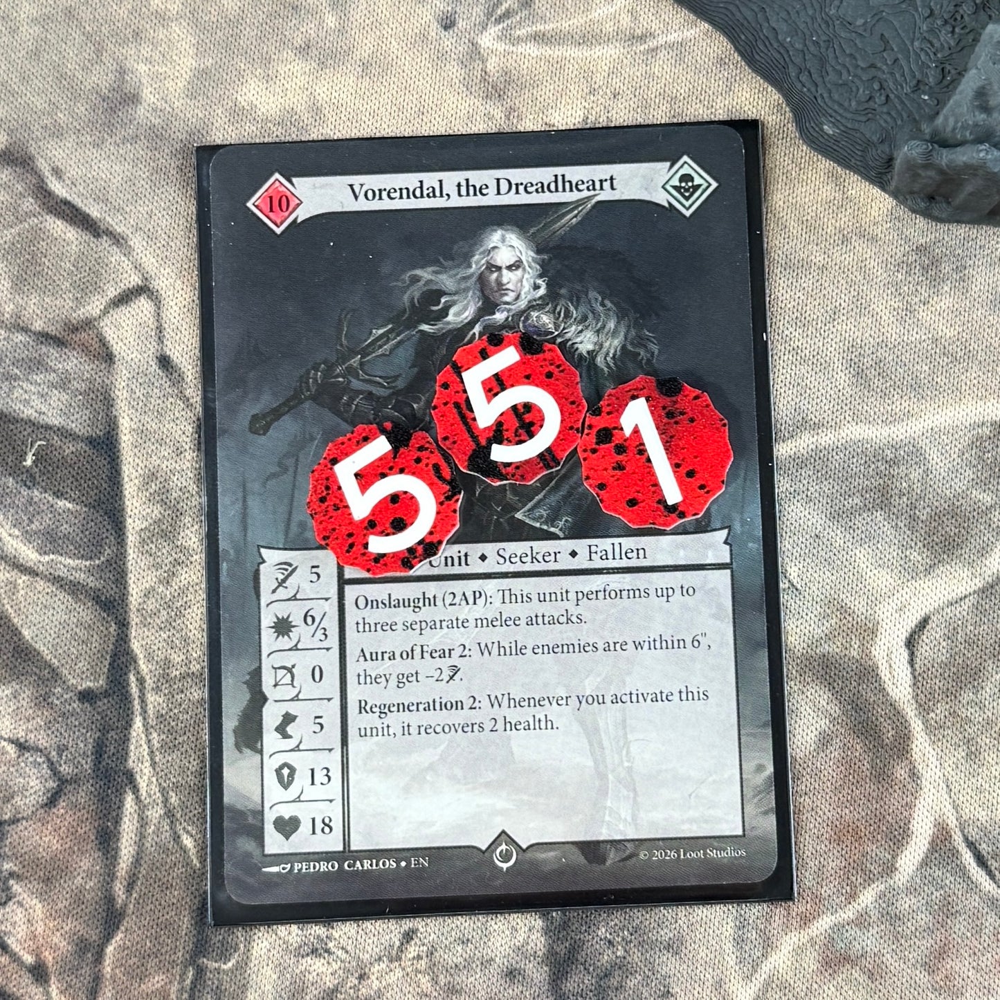 Officially Licensed Malediction | Acrylic Damage Token Set - double-sided - 1 & 5