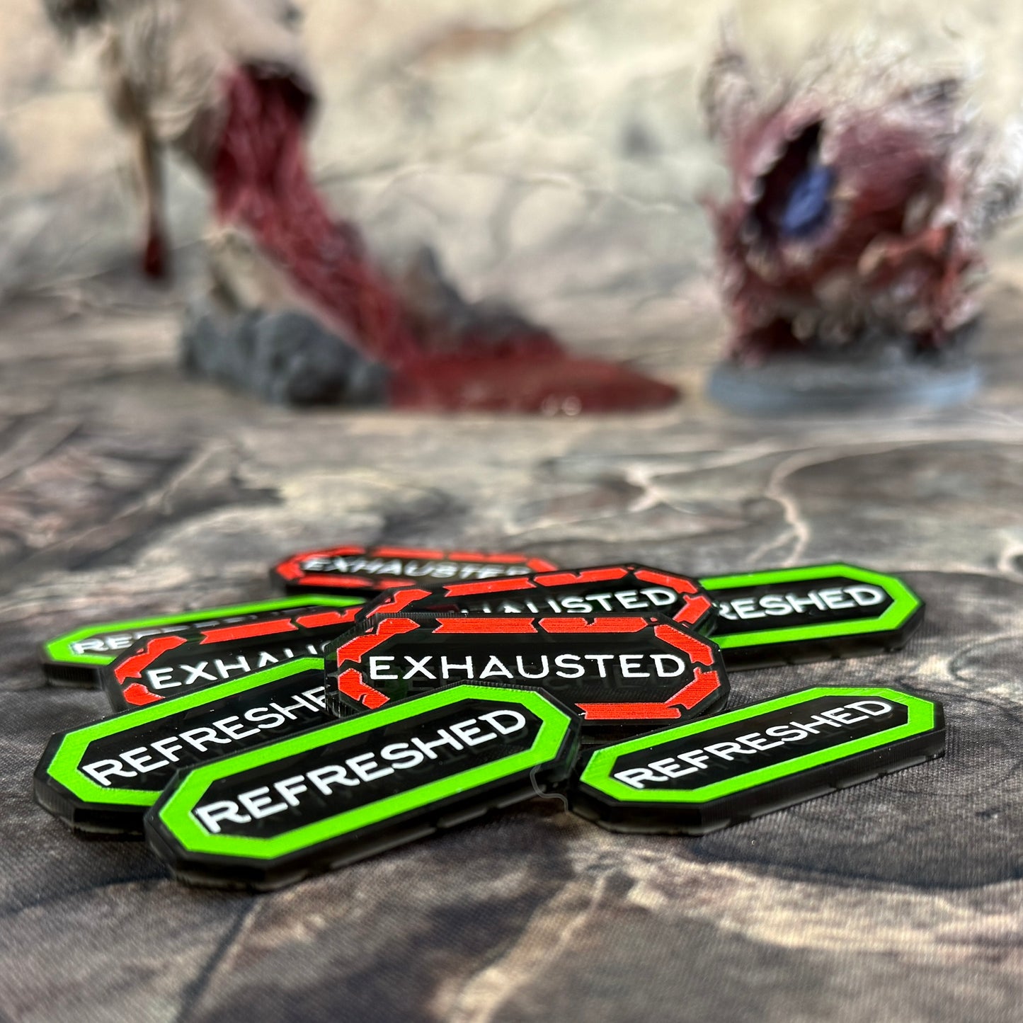 Officially Licensed Malediction | Refreshed & Exhausted Status Token - SET OF 10