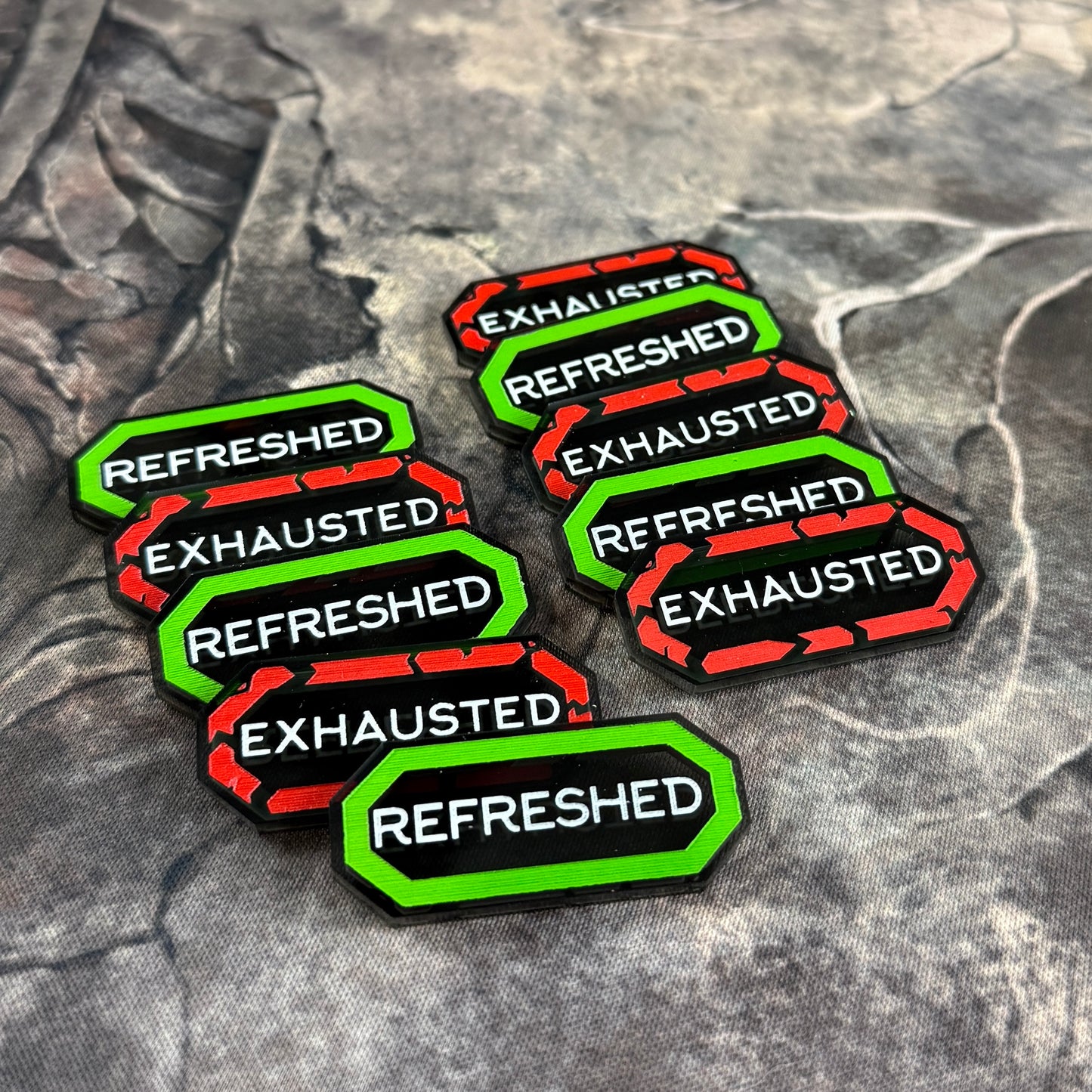 Officially Licensed Malediction | Refreshed & Exhausted Status Token - SET OF 10