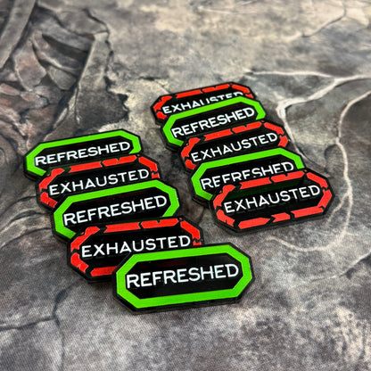 Officially Licensed Malediction | Refreshed & Exhausted Status Token - SET OF 10