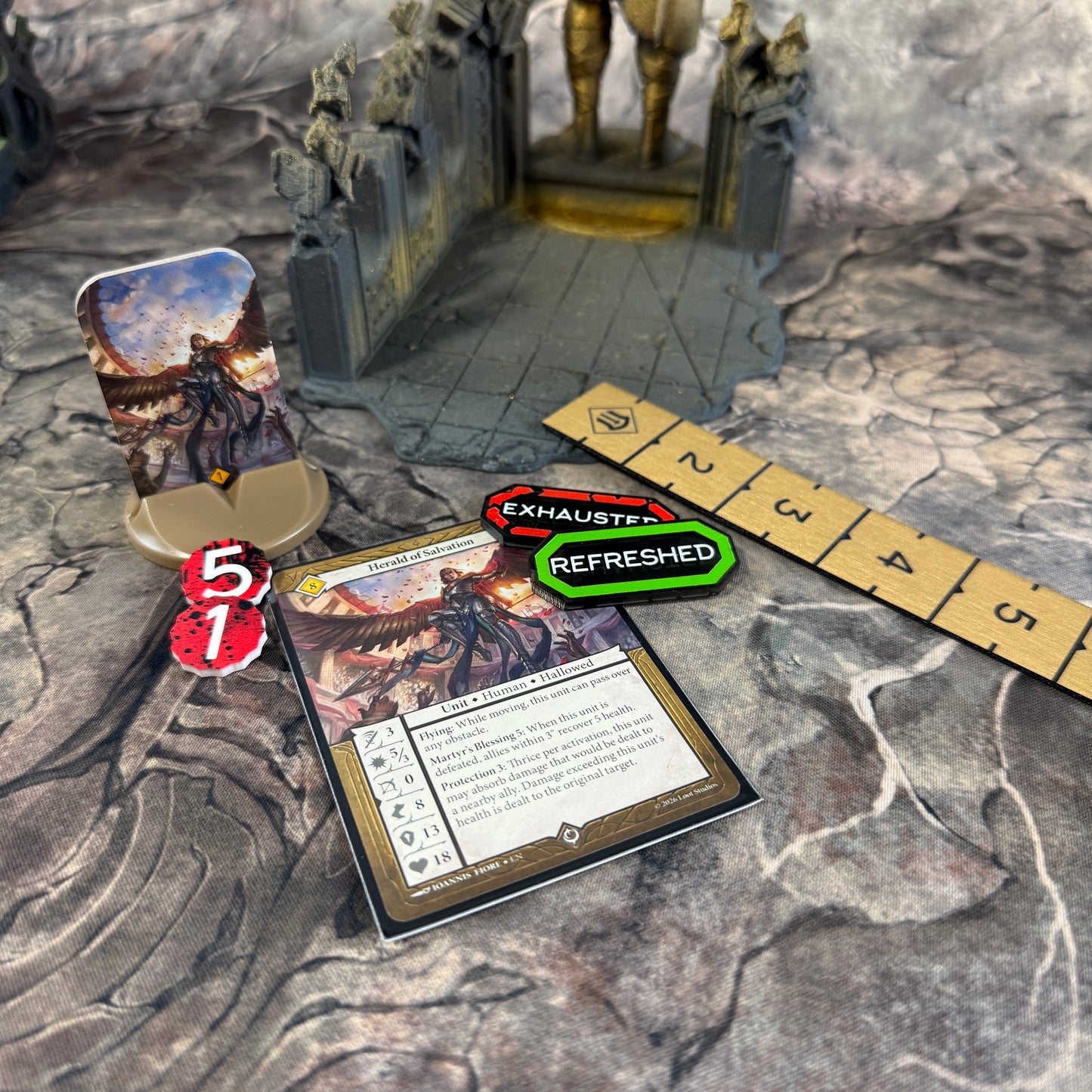 Officially Licensed Malediction | Acrylic Damage Token Set - double-sided - 1 & 5
