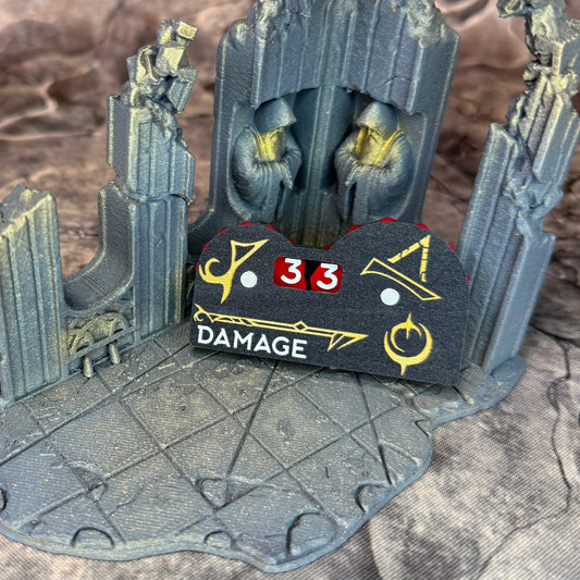 Officially Licensed Malediction Damage Counter | Faction-specific Damage Counter 0-49