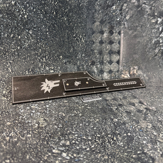 Magnetic Combat Gauge Set, Movement Gauge Set, Measurement Tool with Faction Designs