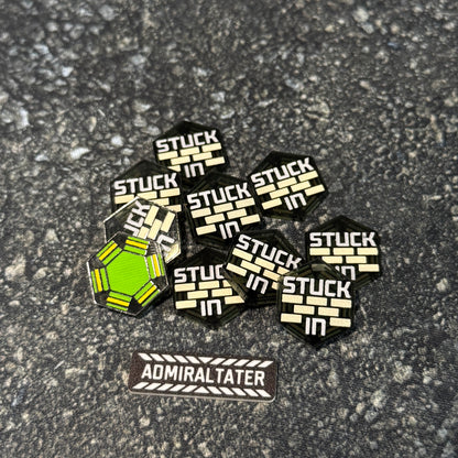 Dodge and Stuck In Tokens - set of 10 Compatible with Star Wars Legion