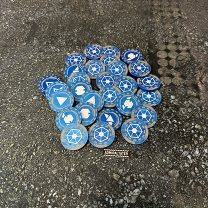 Order Tokens - set of 28 - compatible with Star Wars Legion