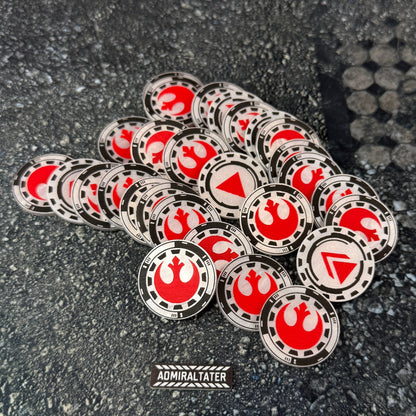 Order Tokens - set of 28 - compatible with Star Wars Legion