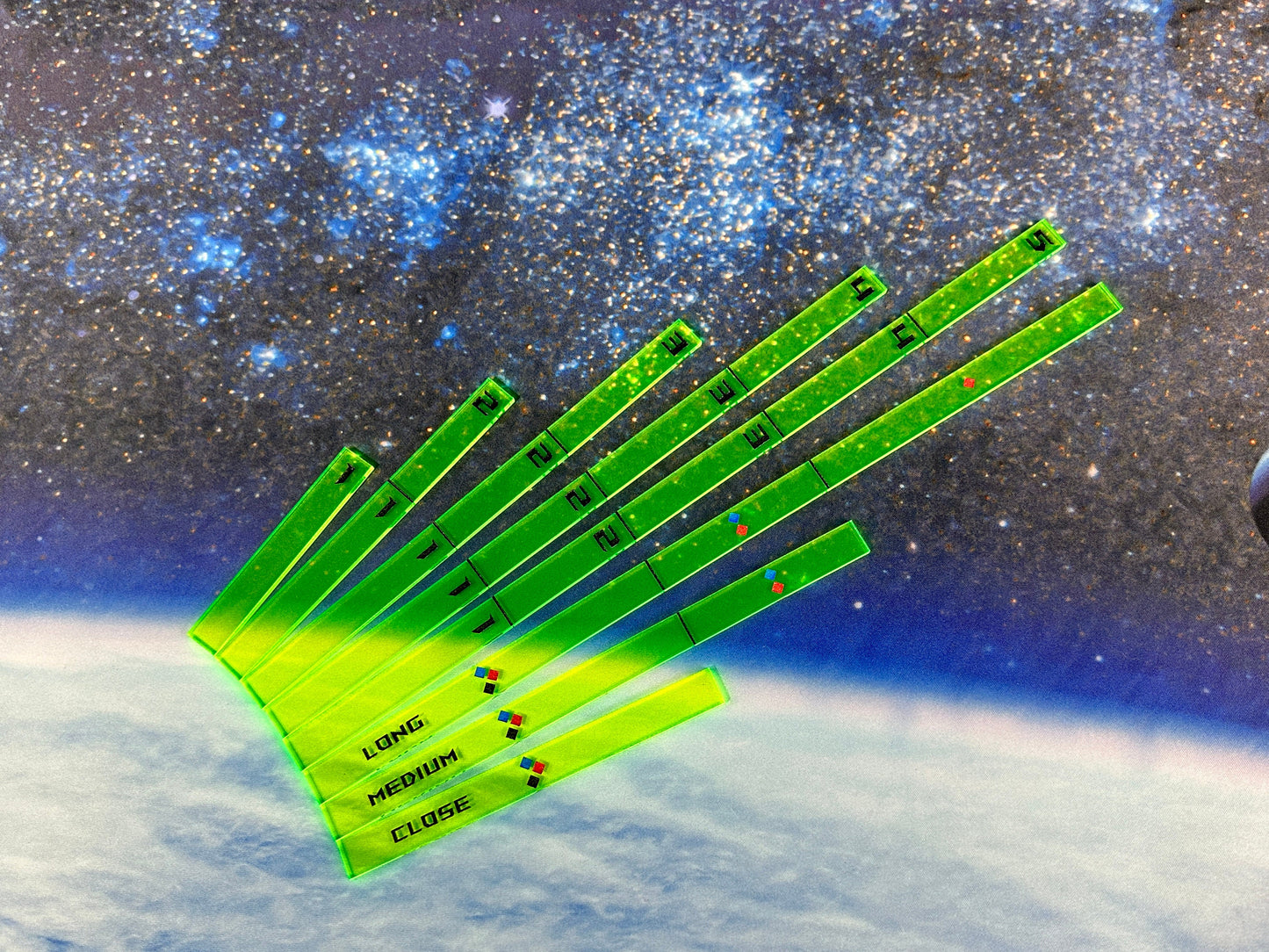 Full Set of simple Rulers: Range and Speed Set